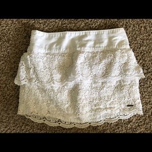 White lace skirt